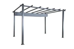 Clearance FURNLUX UDENDØRS PERGOLA LAZIO GRÅ & SORT 395CM Buer, Spalier, Lysthuse Uden Tag