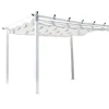 Clearance FURNLUX UDENDØRS PERGOLA LAZIO HVID 395CM Buer, Spalier, Lysthuse Uden Tag