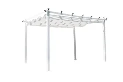 Clearance FURNLUX UDENDØRS PERGOLA LAZIO HVID 395CM Buer, Spalier, Lysthuse Uden Tag