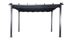New FURNLUX UDENDØRS PERGOLA LAZIO SORT 395CM Buer, Spalier, Lysthuse Uden Tag