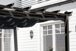 New FURNLUX UDENDØRS PERGOLA LAZIO SORT 395CM Buer, Spalier, Lysthuse Uden Tag