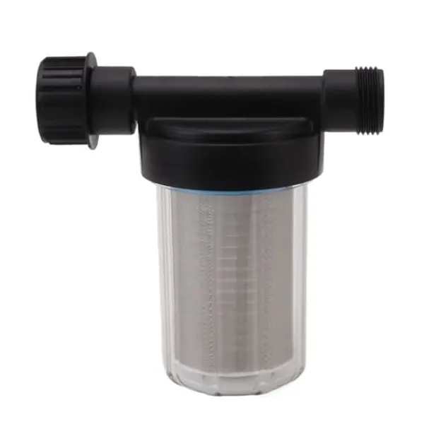 Online G3/4 Haveslangefilter Vandpumpe Si Filter Rustfrit stål Filterskærm Transparent design Haveslange Sedimentfilter Vanding