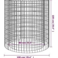 Pejse^Gabion-bålkurv Ø 100 cm galvaniseret jern - Gabion-bålkurv - Gabion-bålkurve - Home & Living