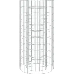 Pejse^Gabion-bålkurv Ø 50 cm i galvaniseret jern for grill og planter | Farve: Galvaniseret | Størrelse: Ø 50 cm