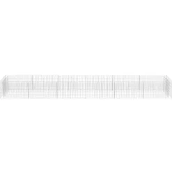 Plantningsbænke^Gabion-højbed i galvaniseret stål | Størrelse: 540x90x50 cm | Robust og holdbar haveindretning
