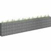 Plantningsbænke^Gabion-højbed i galvaniseret stål - Stabil plantekasse | Størrelse: 450x30x90 cm
