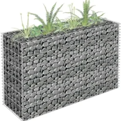 Discount Gabion-højbed i galvaniseret stål - Plantekasse | Størrelse: 90x30x60 cm Plantningsbænke