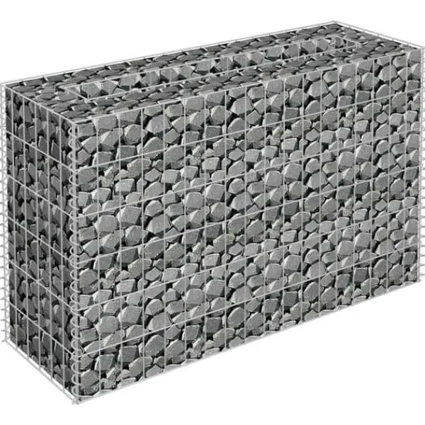 Discount Gabion-højbed i galvaniseret stål - Plantekasse | Størrelse: 90x30x60 cm Plantningsbænke