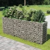 Plantningsbænke^Gabion-højbed i galvaniseret stål - Robuste plantekasser | Størrelse: 270x50x100 cm