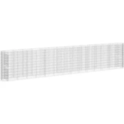 Plantningsbænke^Gabion-højbed i galvaniseret jern - Stabil plantekurv | Størrelse: 540x50x100 cm
