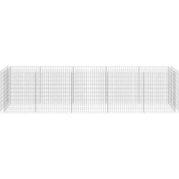 Hot Gabion-højbed i galvaniseret stål - Stabilt og holdbart | Størrelse: 450x90x100 cm Plantningsbænke