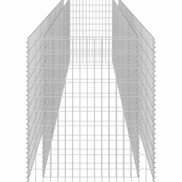 Hot Gabion-højbed i galvaniseret stål - Stabilt og holdbart | Størrelse: 450x90x100 cm Plantningsbænke