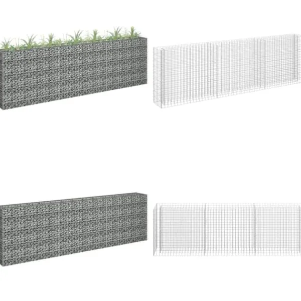 Discount Gabion-højbed 270x30x90 cm galvaniseret stål - Gabion-højbed - Gabion-højbede - Home & Living Krukker & Plantebeholdere