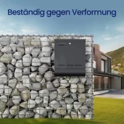 Springvand & Damme^Gabionkurv, 100x80x30 cm, Sølv