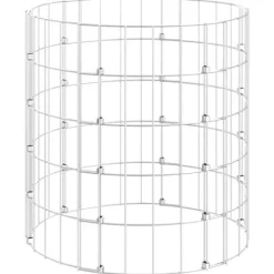 Kompostering^Galvaniseret kompostbeholder Ø50x50 cm - Rustbestandig & Vejrbestandig | Farve: Stål/grå | Størrelse: 50x50 cm