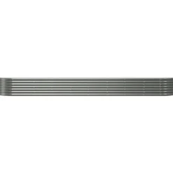 Sale Galvaniseret plantekasse i stål - Holdbar højbed | Størrelse: 368x80x36 cm | Farve: Grå Plantningsbænke