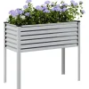 Discount Galvaniseret plantekasse til haven - Vejrbestandig stål | Størrelse: 100x45x90 cm Krukker & Plantebeholdere