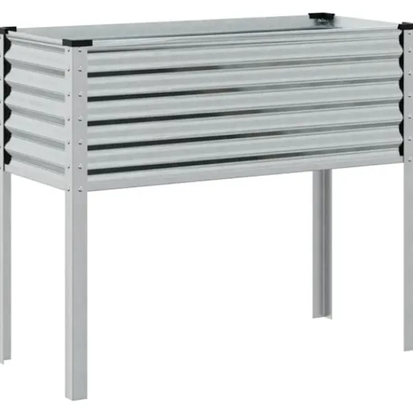 Discount Galvaniseret plantekasse til haven - Vejrbestandig stål | Størrelse: 100x45x90 cm Krukker & Plantebeholdere