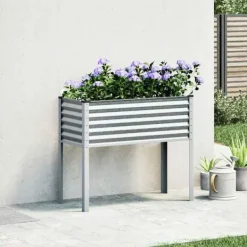 Discount Galvaniseret plantekasse til haven - Vejrbestandig stål | Størrelse: 100x45x90 cm Krukker & Plantebeholdere