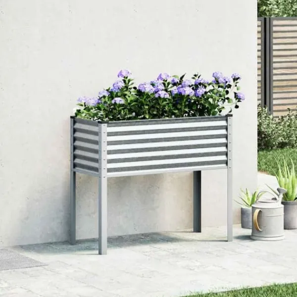 Discount Galvaniseret plantekasse til haven - Vejrbestandig stål | Størrelse: 100x45x90 cm Krukker & Plantebeholdere