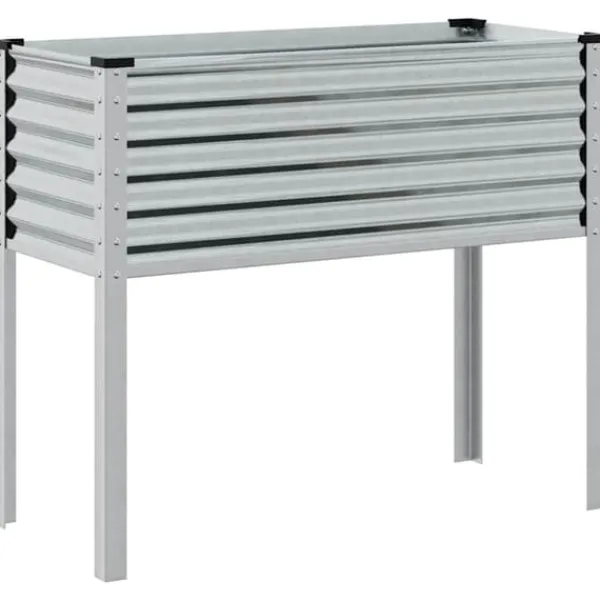 Discount Galvaniseret plantekasse til haven - Vejrbestandig stål | Størrelse: 100x45x90 cm Krukker & Plantebeholdere