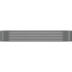 Plantningsbænke^Galvaniseret plantekasse 249x100x36 cm - Robust og vejrbestandig | Farve: Grå