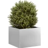 Hot Galvaniseret plantekasse 40x40x30 cm - Holdbar og stilfuld til haven | Størrelse: 40x40x30 cm Krukkeplanter Indendørs