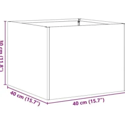 Hot Galvaniseret plantekasse 40x40x30 cm - Holdbar og stilfuld til haven | Størrelse: 40x40x30 cm Krukkeplanter Indendørs