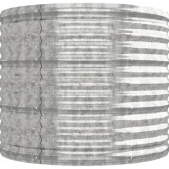 Plantningsbænke^Galvaniseret plantekasse i stål - Højbed til have | Farve: Sølv | Størrelse: 224x80x68 cm