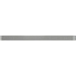 Discount Galvaniseret plantekasse i stål - Højbed til planter | Størrelse: 440x80x36 cm | Farve: Sølv Plantningsbænke