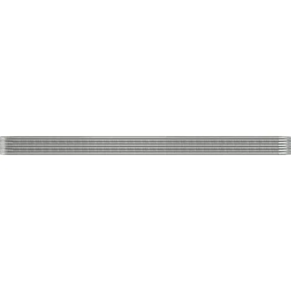Discount Galvaniseret plantekasse i stål - Højbed til planter | Størrelse: 440x80x36 cm | Farve: Sølv Plantningsbænke