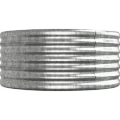 Discount Galvaniseret plantekasse i stål - Højbed til planter | Størrelse: 440x80x36 cm | Farve: Sølv Plantningsbænke