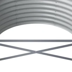 Discount Galvaniseret plantekasse i stål - Højbed til planter | Størrelse: 440x80x36 cm | Farve: Sølv Plantningsbænke