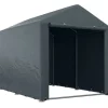 Skure, Garager & Carports^Garage telt 1,6×2,18×1,72 m, UV-beskyttelse, vandafvisende, rulleport, grå