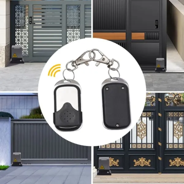 Hot Garageport/indkørselsport fjernbetjening - Håndholdt sender - 2-pak - 433 MHz - EV-1527 fast kode - ABS + aluminium - Sort Skure, Garager & Carports