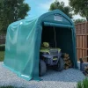 Online Garagetält i PVC - Vattentålig förvaring för fordon | Storlek: 2,4x2,4 m | Färg: Grön Skure, Garager & Carports