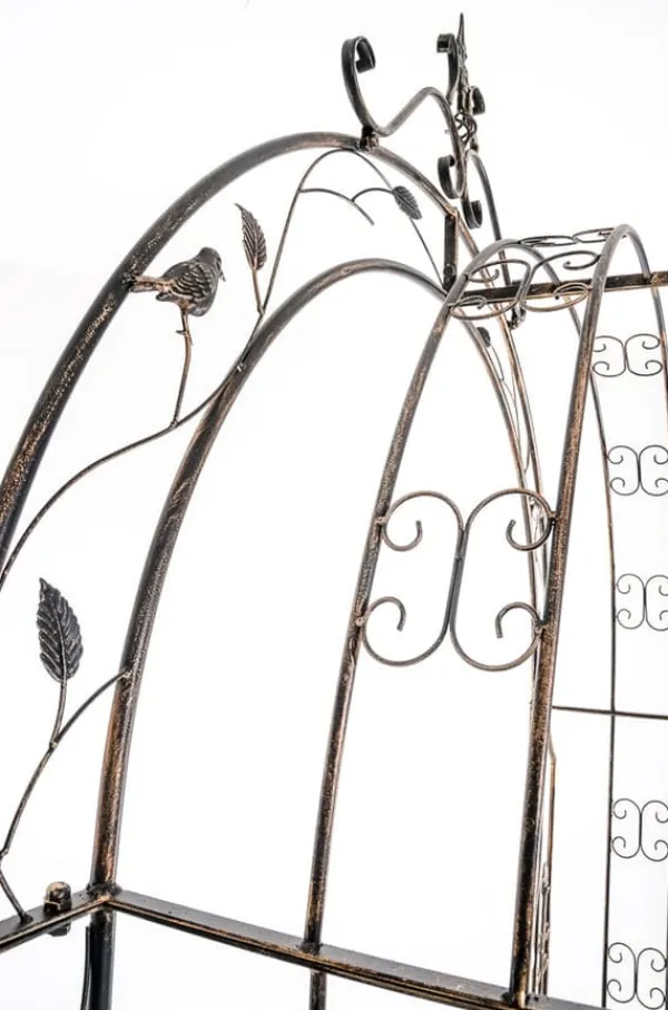 Buer, Spalier, Lysthuse Uden Tag^Garden Arch med Gate - Rose Arch - Iron Construction, Langs varig robust