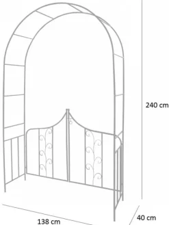 Garden Line - rosenbue metal - stald - 138x40x240 cm Krukker & Plantebeholdere