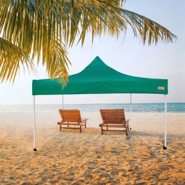 Telte & Lysthuse^Gazebo Aktive Foldbar Justerbar højde Stål Polyester 420D Oxford Grøn 300 x 320 x 300 cm