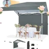 New Gazebo, Vandtæt Stof, Justerbare Højder,3x3m, Grå Telte & Lysthuse