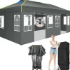 Online Gazebo, Vandtæt Stof, Nem Installation,3x6m, Grå Telte & Lysthuse