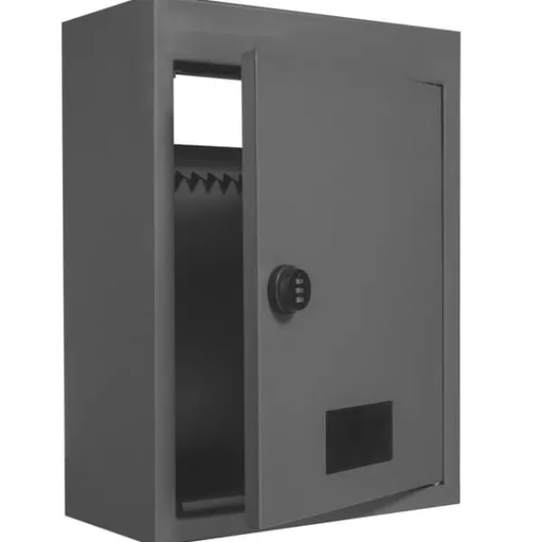 Clearance Gennem væggen drop boks 12,5x6,3x16,9" postkasse med kodelås, mørkegrå, sikker postlevering Postkasser & Brevindkast