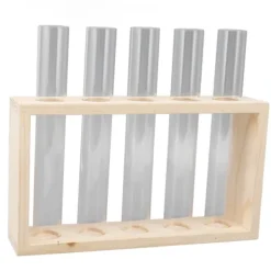 Kit Til Plante- & Urtedyrkning^Gennemsigtigt reagensglas planteterrarium med træstativ til urter - observer vækststatus