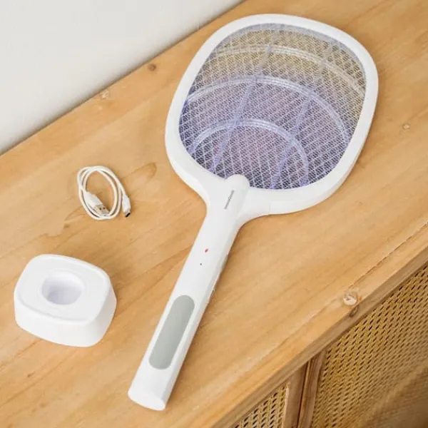 Fluesmækkere^Genopladelige Insect Killer Ketcher med UV Light 2 i 1 Elecfly InnovaGoods