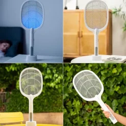 Fluesmækkere^Genopladelige Insect Killer Ketcher med UV Light 2 i 1 Elecfly InnovaGoods