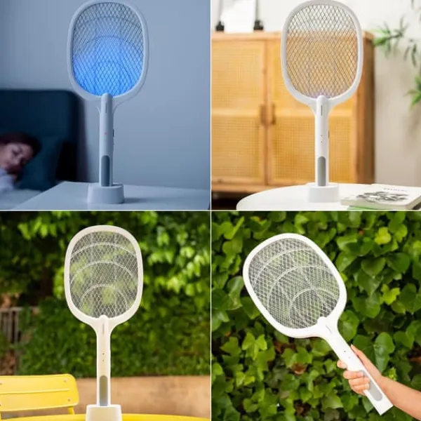 Fluesmækkere^Genopladelige Insect Killer Ketcher med UV Light 2 i 1 Elecfly InnovaGoods