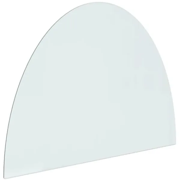 Tilbehør Til Brændeovne & Pejse^Glas - Living glasplade til pejs 800x600 mm halvrund