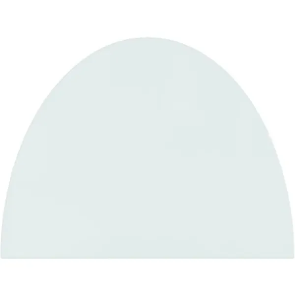 Tilbehør Til Brændeovne & Pejse^Glas - Living glasplade til pejs 800x600 mm halvrund