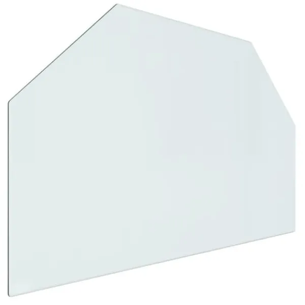 Online Glas - Living glasplade til pejs 80x50 cm sekskantet Tilbehør Til Brændeovne & Pejse