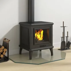 Online Glas - Living glasplade til pejs 80x50 cm sekskantet Tilbehør Til Brændeovne & Pejse